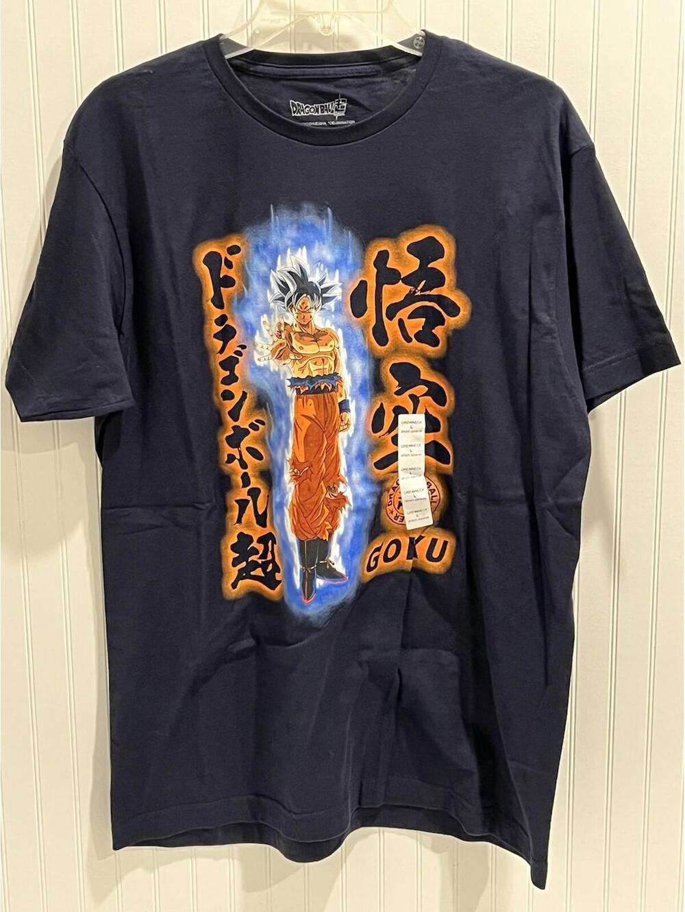 Dragon Ball Super‎ Goku Ultra Instinct Anime T-Shirt Men’s Small Navy Blue